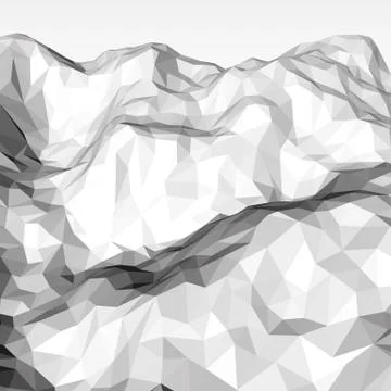 White Abstract Polygonal Background Stock Illustration