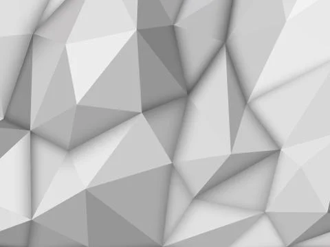 White Abstract Polygonal Background Stock Illustration