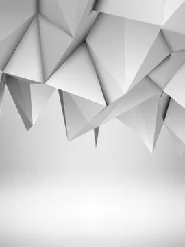 White Abstract Polygonal Background Stock Illustration