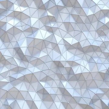 White abstract polygonal triangle background 3D White abstract polygonal t... Stock Photos