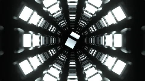 White Abstract Pulsating Neon Core Background VJ Loop in 4K Stock Footage 312797845