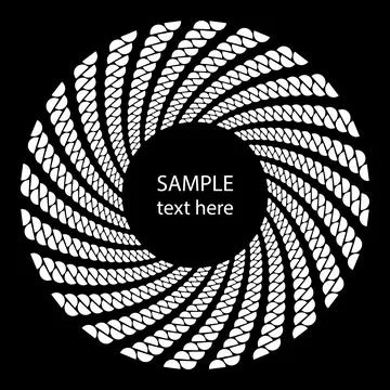 White abstract round shape Stock Illustration