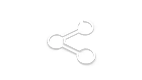 White abstract share icon appearing and animating on white background motio.. Stock Footage 341228756