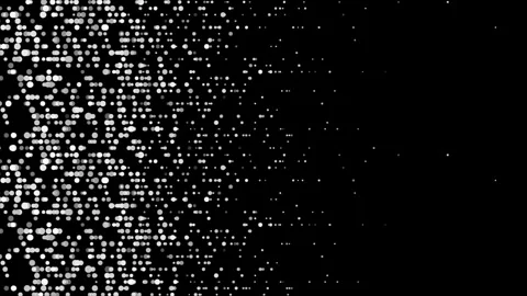 White abstract sparkling small halftone dots on the black background Stock Footage 305826711