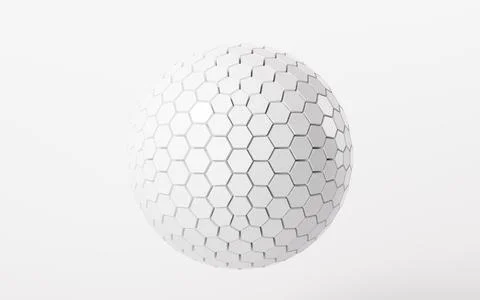 White abstract sphere, 3d rendering. Stock Illustration