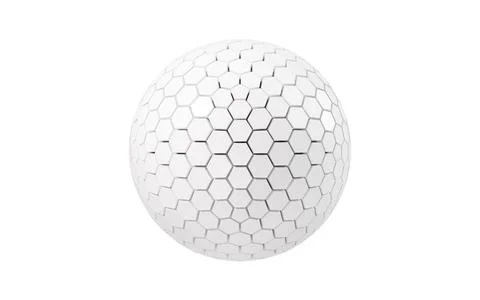 White abstract sphere, 3d rendering. Stock Illustration