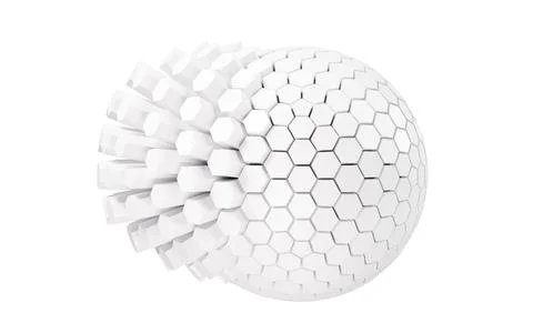 White abstract sphere, 3d rendering. Stock Illustration