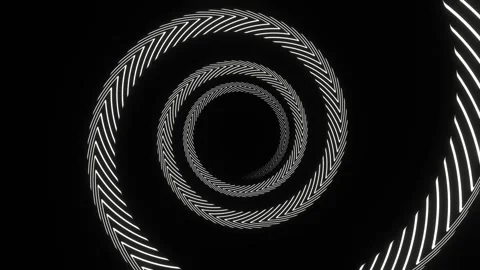 White Abstract Spiral Moving Background VJ Loop in 4K Stock Footage 276606358