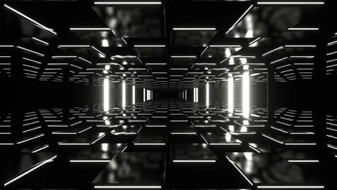 White Abstract Strobe Wave Corridor Background VJ Loop in 4K Stock Footage 309016855