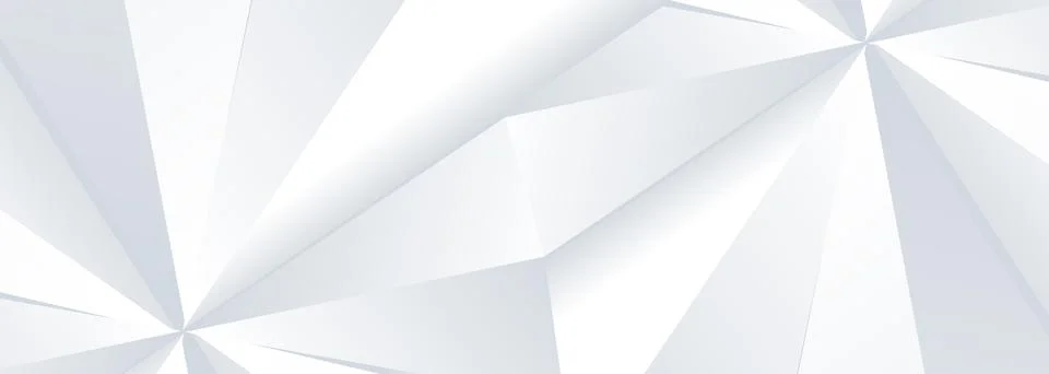 White abstract vector geometric background with triangle 3D mosaic for website Illustrazione stock