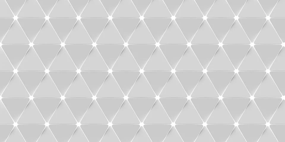 White abstract wallpaper featuring geometric shapes with triangles Stock Illustration