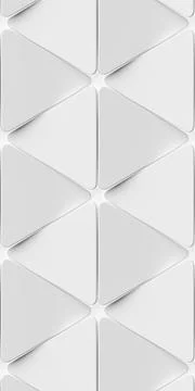 White abstract wallpaper featuring geometric shapes with triangles Stock Illustration