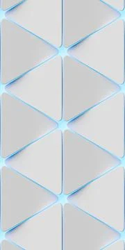 White abstract wallpaper featuring geometric shapes with triangles Stock Illustration