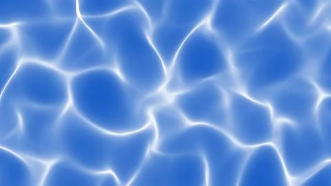 White abstract waves on blue background - smooth shape surface Stock Photos
