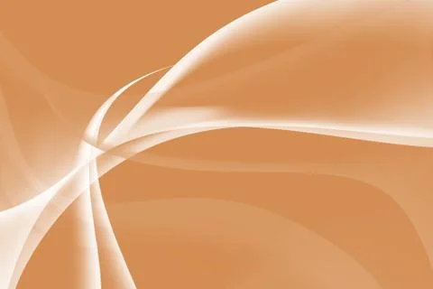 White abstract wavy light with orange background イラスト素材