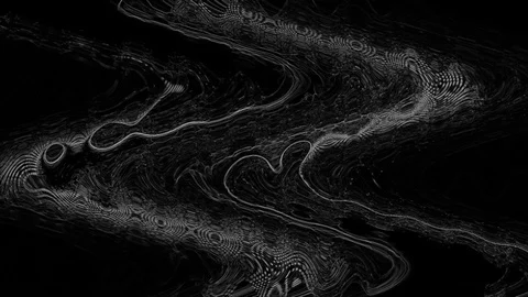 White abstraction curves on a black background Video stock 128435957