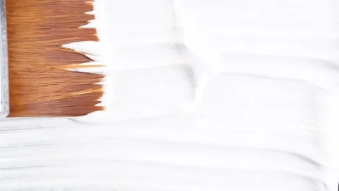White acrylic paint background. Abstract white watercolor brush strokes bac.. Stock Footage 278047018