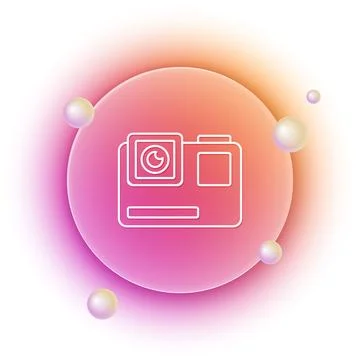 White Action extreme camera icon isolated on white background. Video camera.. Stock Illustration