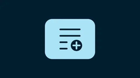 White Add to playlist icon isolated on blue background. 4K Video motion graphic Stock Footage 229567979