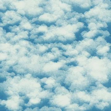 White air clouds on a blue sky background Stock Illustration