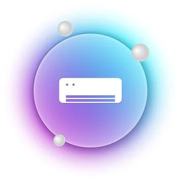 White Air conditioner icon isolated on white background. Split system air c.. Stock Illustration