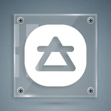 White Air element of the symbol alchemy icon isolated on grey background. Basic Stock Illustration