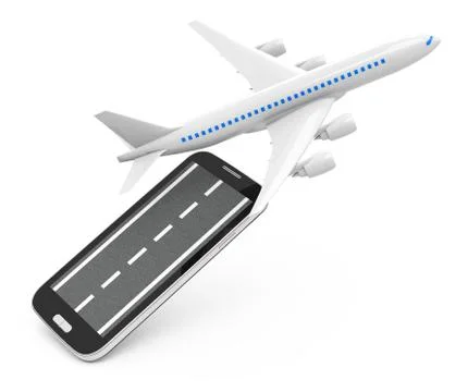 The white airplane Stock Illustration