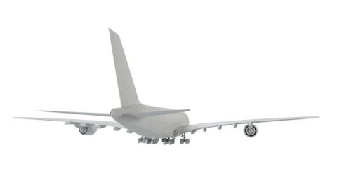White airplane. Isolated Stock Illustration