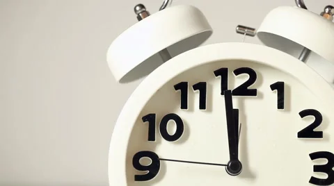 White alarm clock Stock Footage 55548881