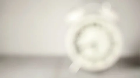White alarm clock Stock-Footage 55548895