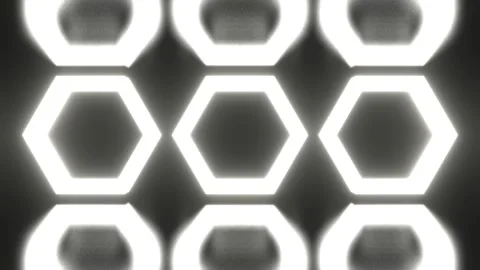 White Alternating Flashing Strobes Hexagons Background VJ Loop l 4K Stock Footage 305550353