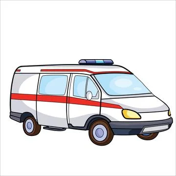 White ambulance Stock Illustration