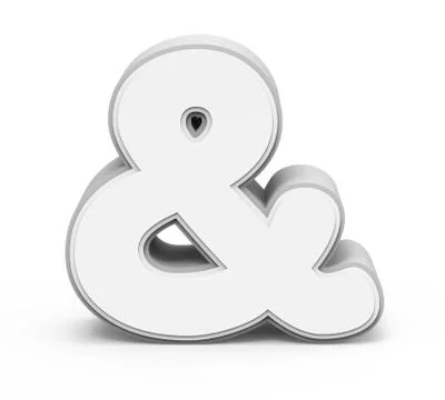 White ampersand mark Illustrazione stock