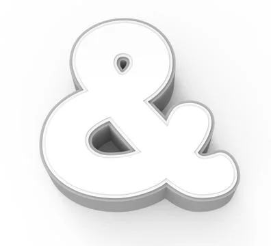 White ampersand mark Illustrazione stock
