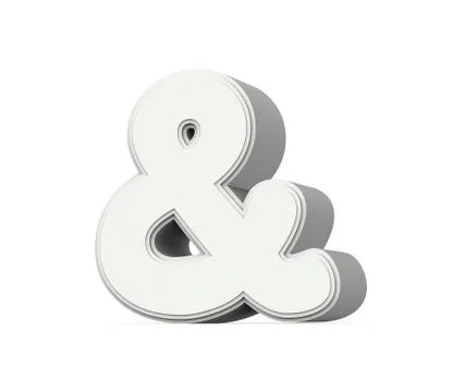 White ampersand mark Stock Illustration