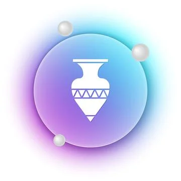 White Ancient amphorae icon isolated on white background. Blue and purple g.. Stock Illustration
