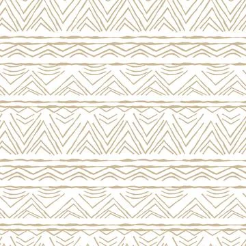 White and Beige horizontal Seamless repeat pattern. Random rough, twisted par Stock Illustration