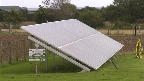 A white and big solar panel Stock Footage 87763264