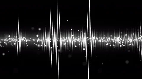 White and black audio waveform seamless loop 4k (4096x2304) Stock Footage 53347134