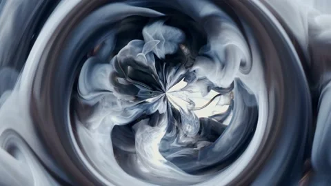 White and black cloud paint ink drops in water slow motion art background Stock Footage 144337240