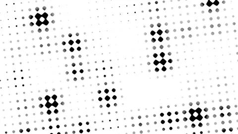 White and black geometric dots pattern Video stock 196811944
