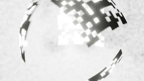 White and black globe rotating Stock-Footage 254869383