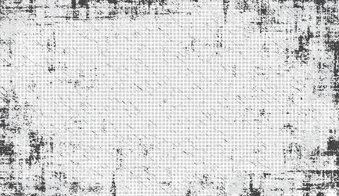 White and black grunge texture background with distressed pattern and grid イラスト素材