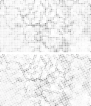 A white and black halftone pattern for design extra effect, grunge dots effect Stock Illustration