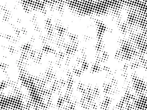 A white and black halftone pattern for design extra effect, grunge dots effect Stock Illustration