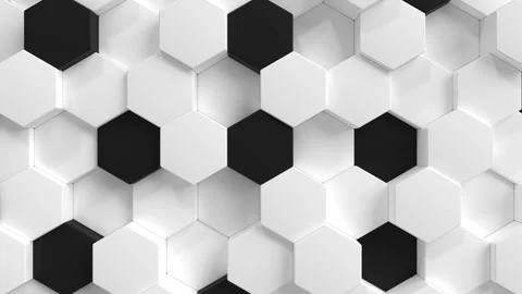 A White And Black Hexagon Pattern 스톡 동영상 329545226