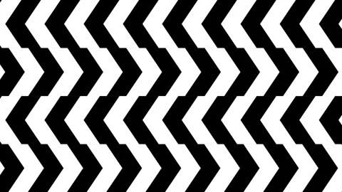 White and black horizontal chevron arrow pattern transition animation. Stock Footage 335100078