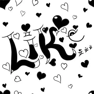 Like white and black Stock Illustration