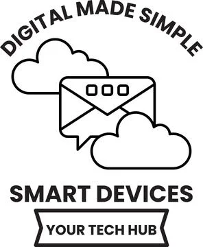 A white and black image of a cloud with a letter "D" on it Stock Illustration