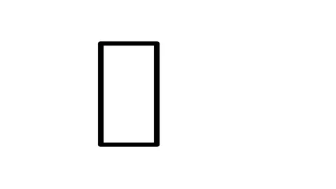 A white and black layout with a black rectangle positioned within it. Video stock 334931150